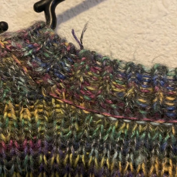 colorful acrylic knit balloon sleeve relaxed sweater - retro - rue21 - Picture 4 of 5